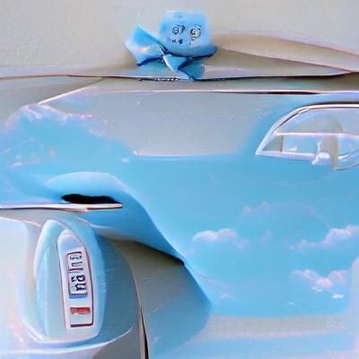 baby blue sedan