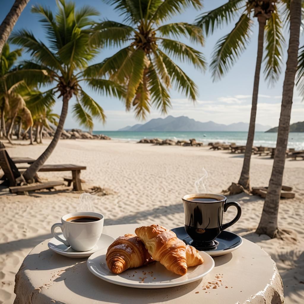 French Patisserie Still Life at Golden Hour