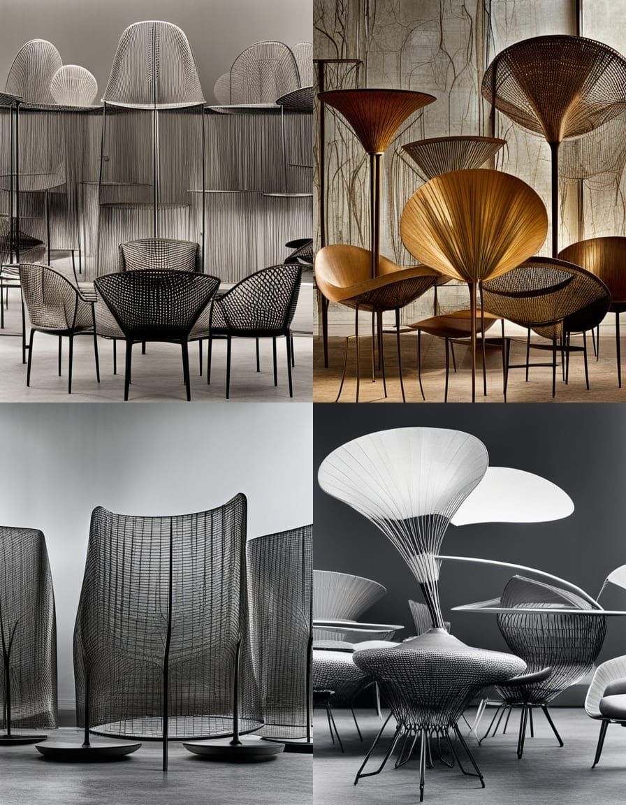 Abstract Metal Sculpture in Bertoia Style