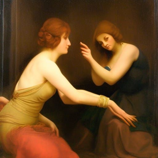 Woman Casting Spell, Dramatic Digital Painting
