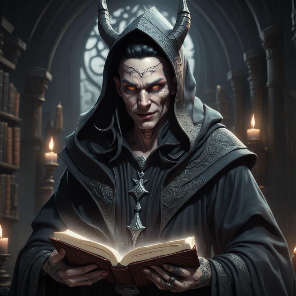 Shadow Wizard Casting Spell: Dark Fantasy Concept Art