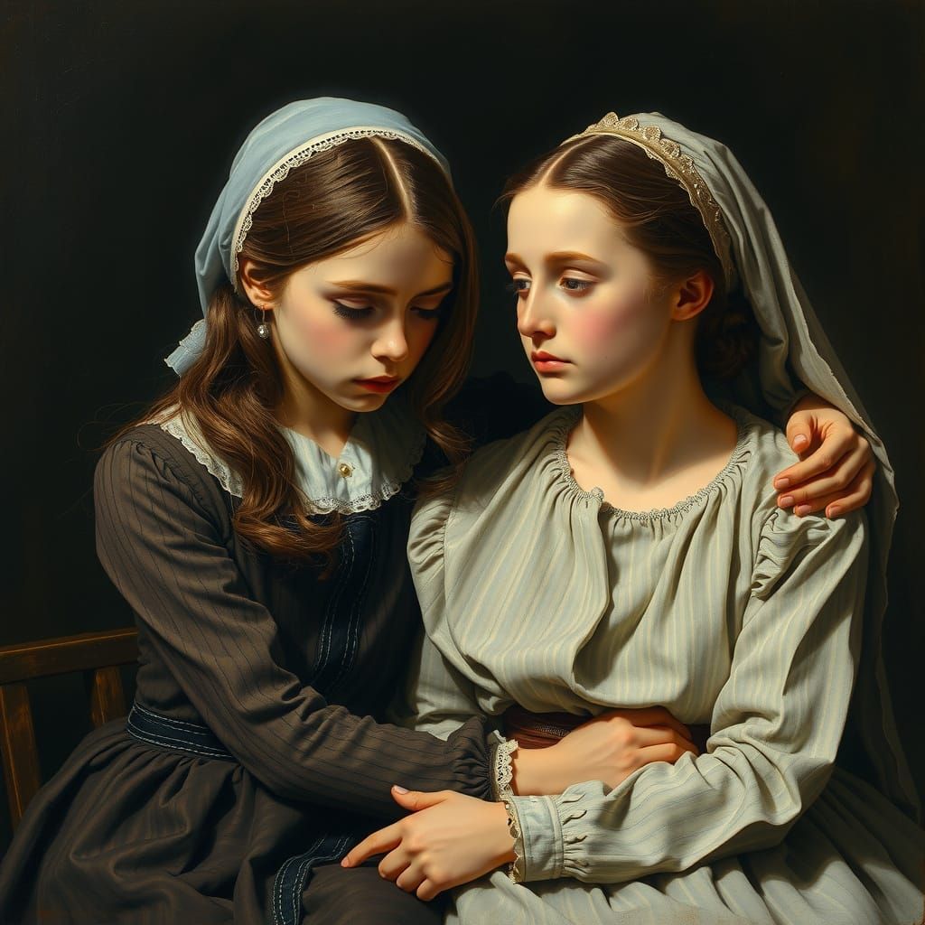 Two Sisters Find Consolation in Classical Painting Style