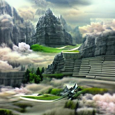 Detailed Matte Painting of a Zen Landscape