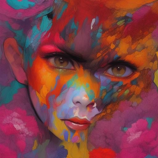 Expressionist Party Scene with Bold Brushstrokes