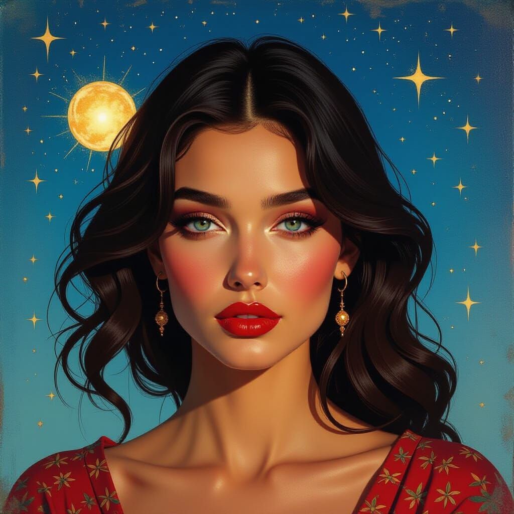 Soulful Surrealist Portrait of Expressive Figure