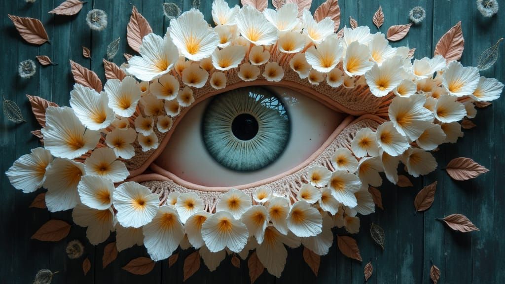 Dreamlike Figure in Ornate Fabric, Ethereal Art