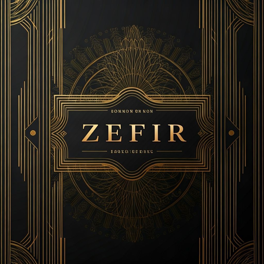 Elegant Black and Gold Zefir Label Design