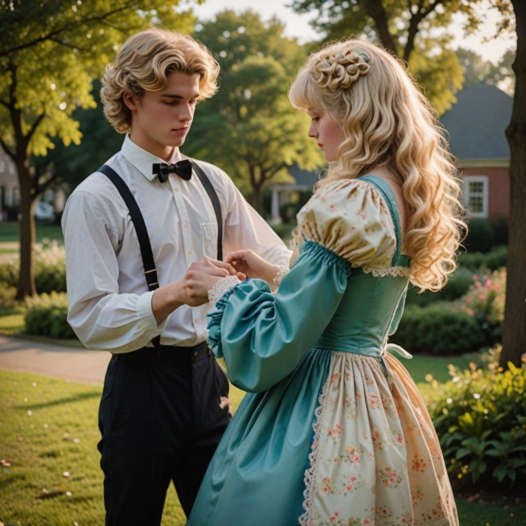Tender Moment of Maternal Love in Lolita Style