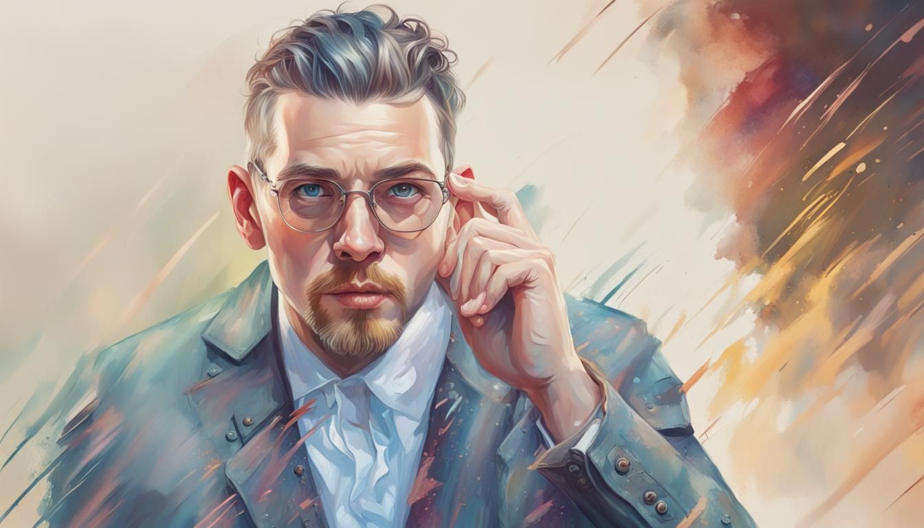 Dramatic Portrait with Intricate Detail and Vibrant Colors