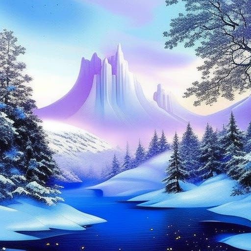 Elsa's Ice Palace: A 3D Fantasy Rendering