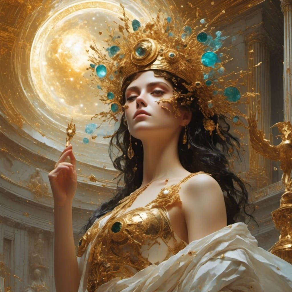 Greek Priestess with Roman General