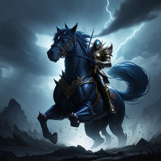 dynamic and detailed fantasy battle scene featuring a central figure that is a large, ferocious wolf-like creature with ...