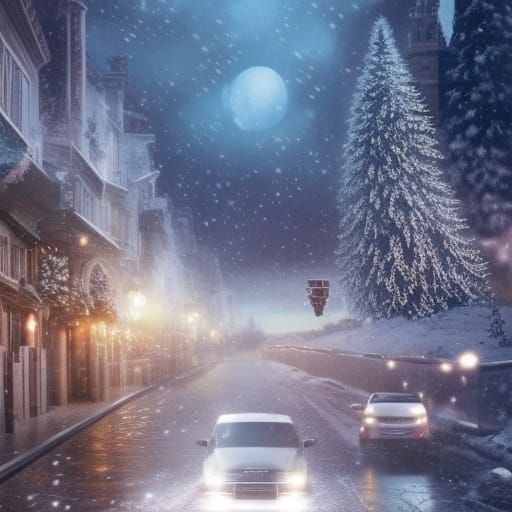Driving Home for Christmas: Digital Matte Painting