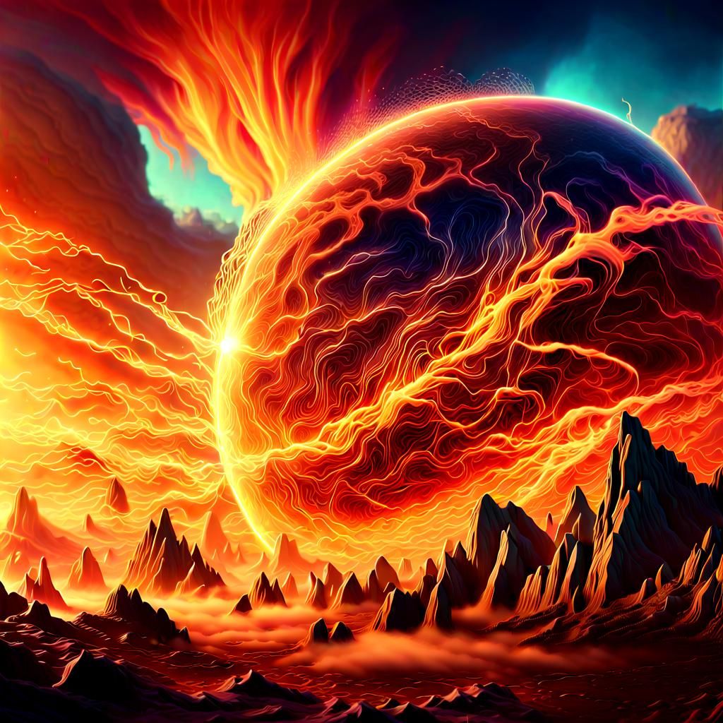 Elemental Embodiment in Cinematic Digital Painting Style