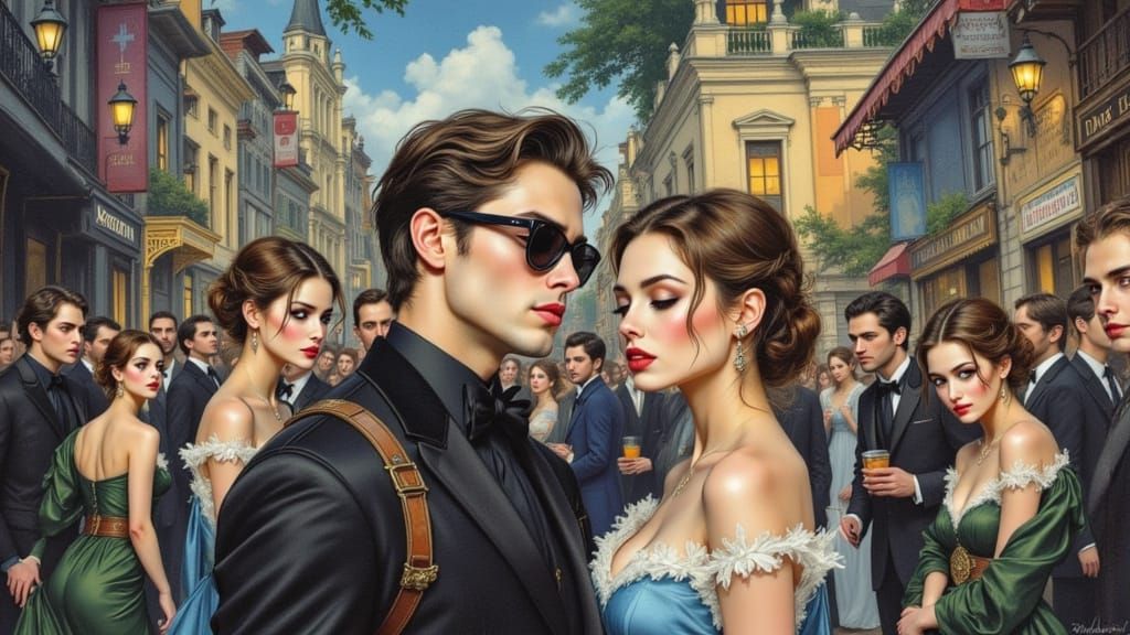 Ethereal Scene in Moody Surrealist Art