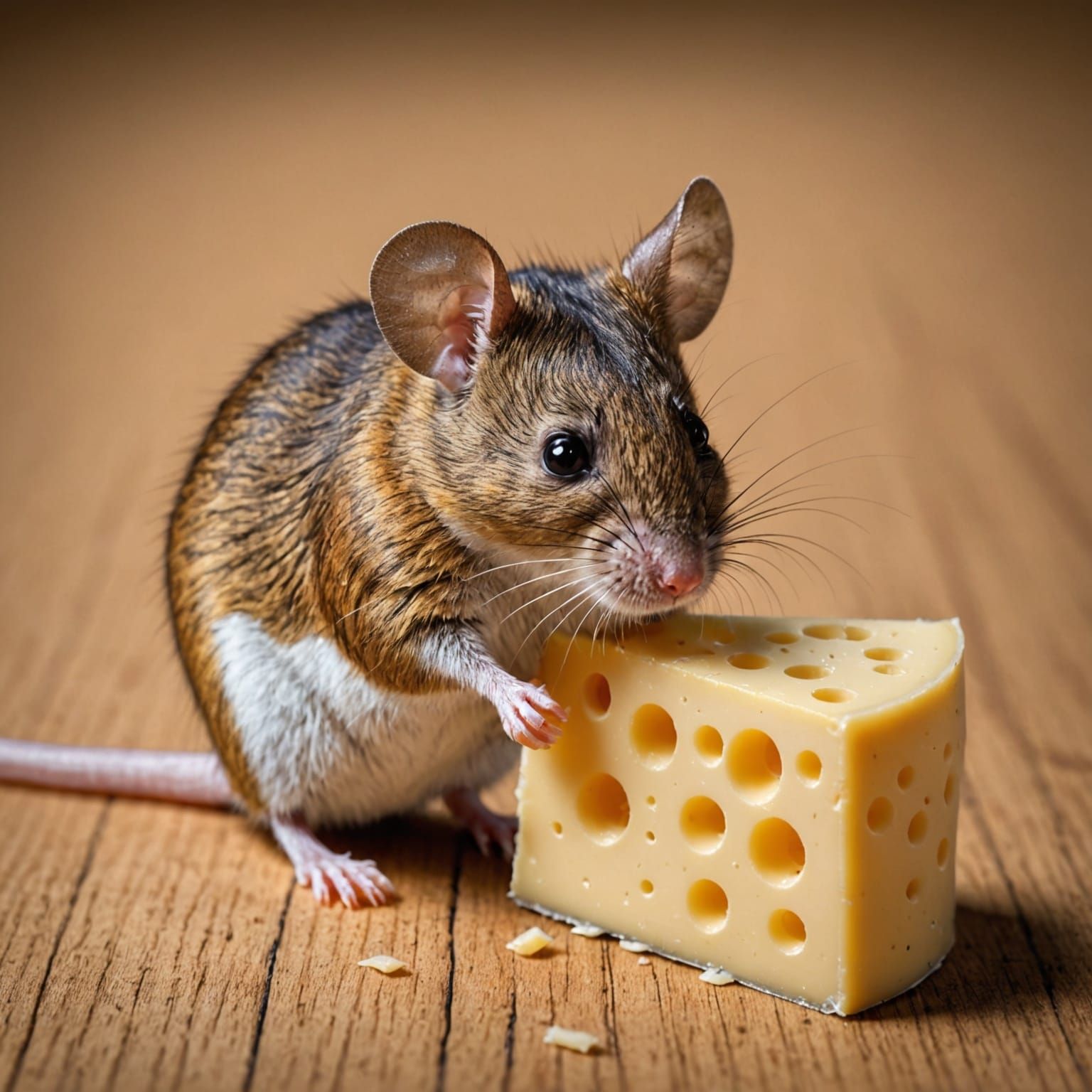 Mouse with Cheese: An AI-Generated Delight