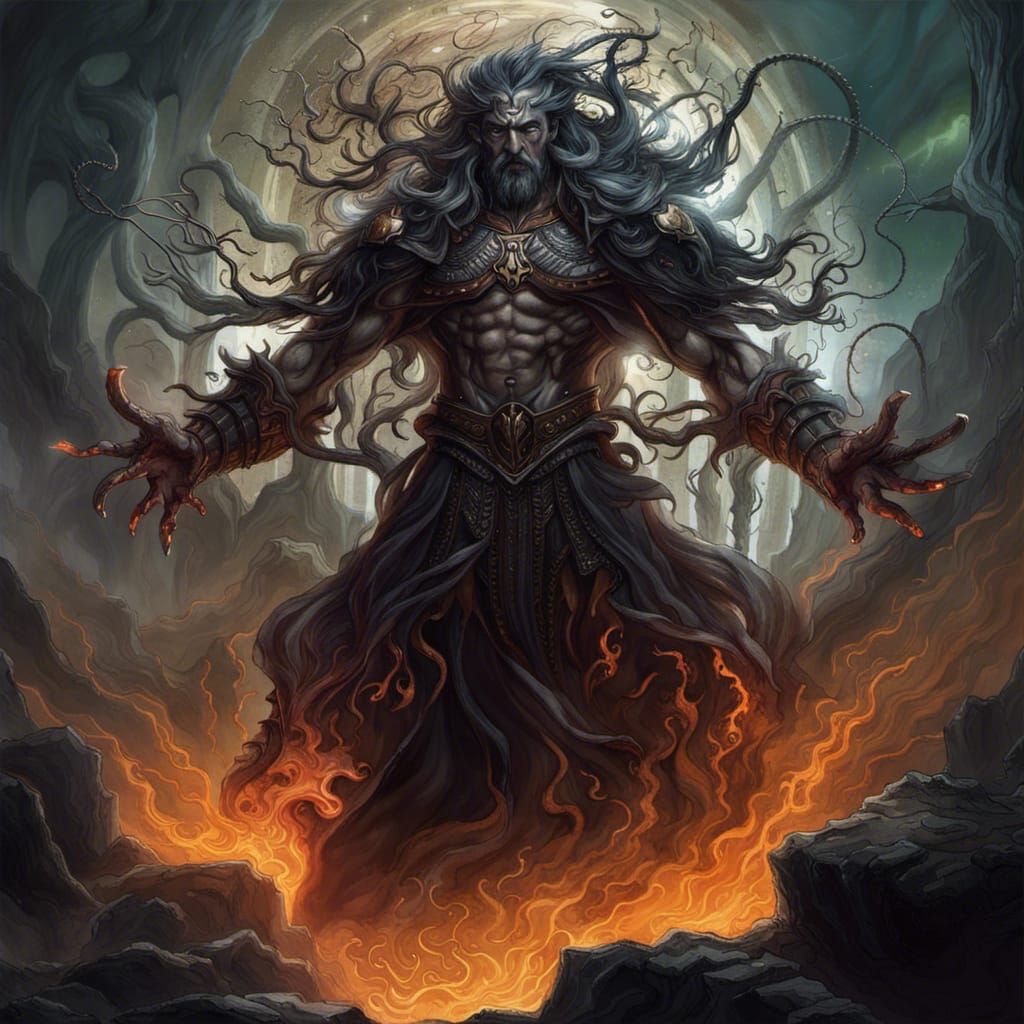 Primordial God of Darkness Commanding Dark Energy