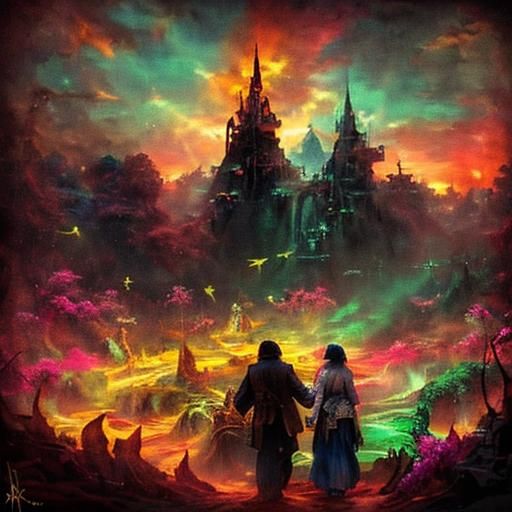 Happy Couple at Appalachian Arcade, 3D Render