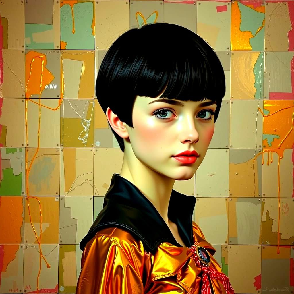 Hyperrealistic Sculpture with Reflected Light and Vivid Colo...