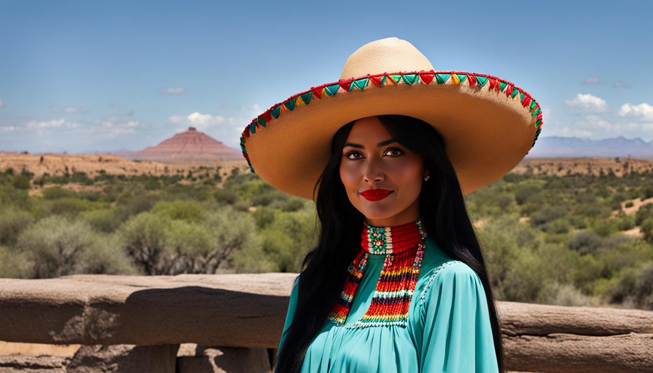 Girl in Sombrero: AI Generated Image