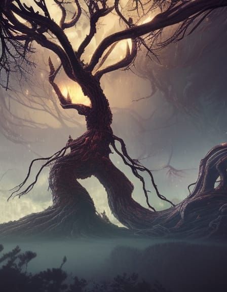 Menacing Treant with Gnarly Branches