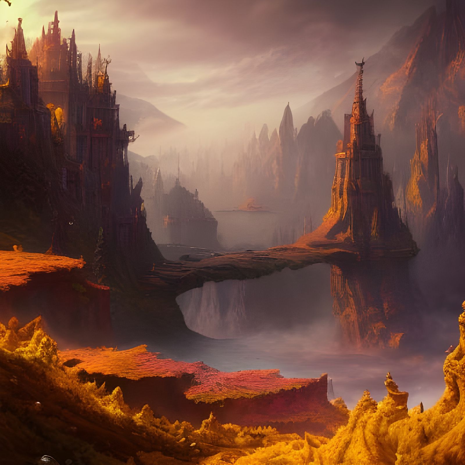 Fantastical Matte Painting in Deep Color
