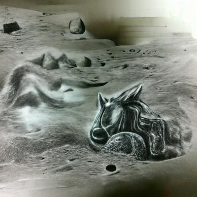Horse on the moon