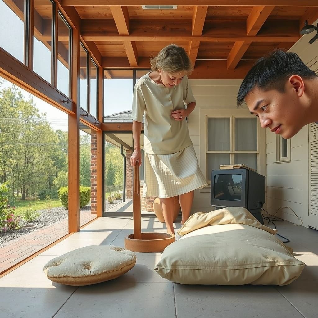 Peruvian-American Centenarians with Vintage Computer, 1950s ...