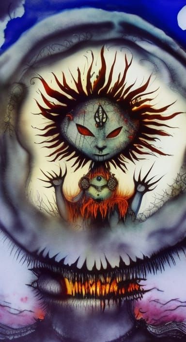 Army of burning souls
Majoras mask
Ralph steadman mixed medi...