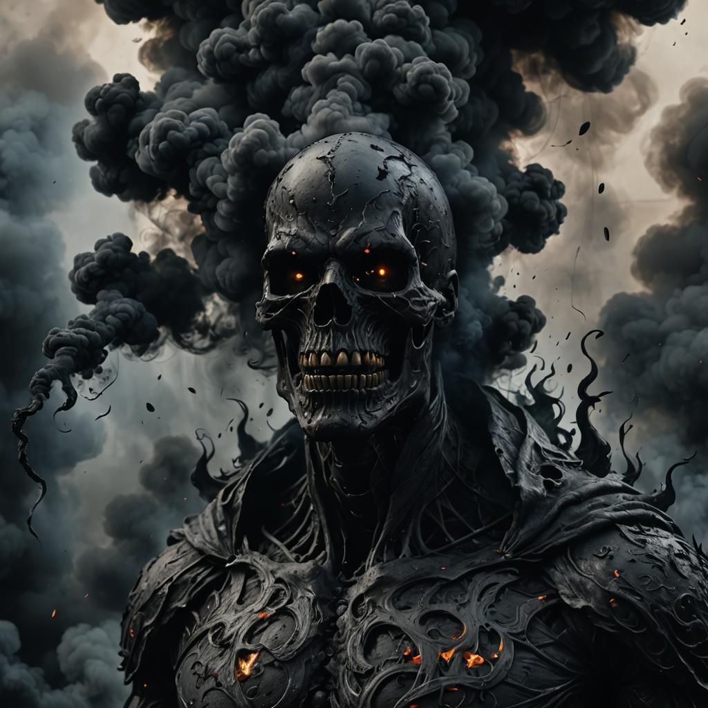 Menacing Smoke Entity Concept Art in 8k