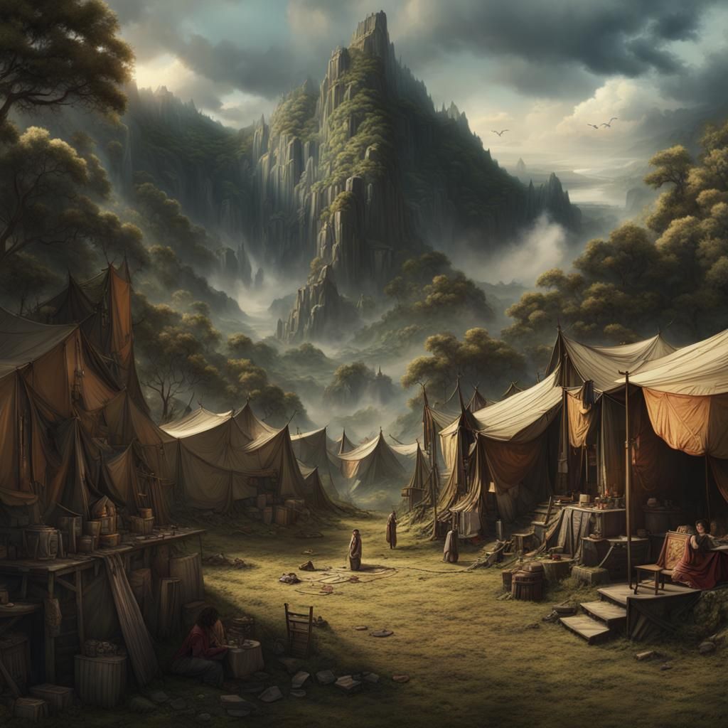 Epic Camp Half Blood Digital Matte Painting