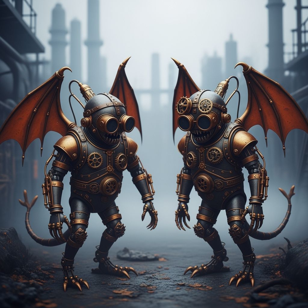 Steampunk Monsters in Industrial Setting