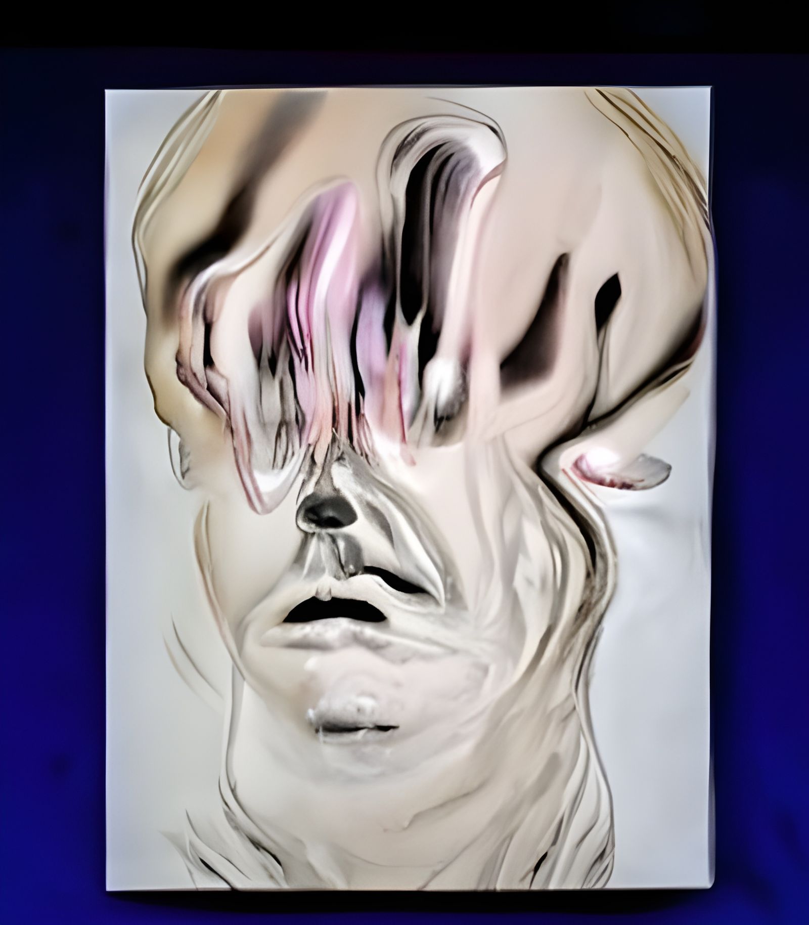 Psychedelic Film Noir Portrait of Mental Collapse