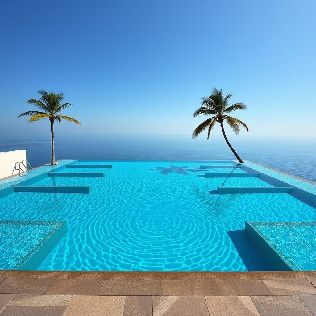 Ethereal Rooftop Oasis in Dreamlike Style