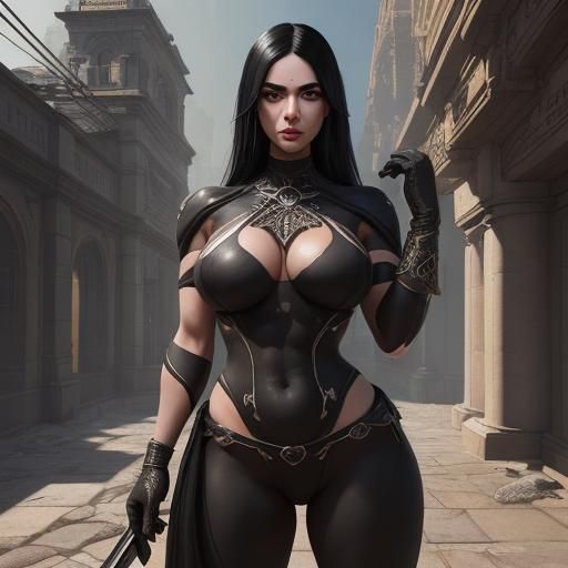 Muscled Woman with Hourglass Figure: Fantasy Concept Art