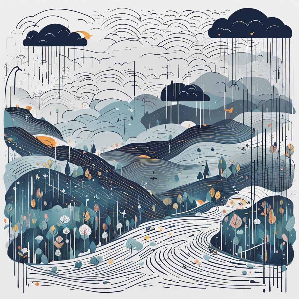 Abstract Rain: A Delicate Dreamscape