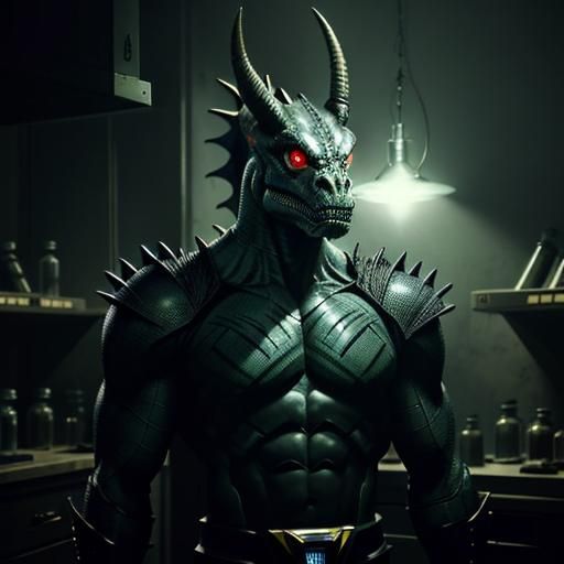 Mesogog's Lair: A Hyperrealistic Cinematic Still