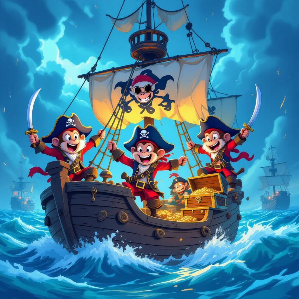 Monkey Pirates Cause Chaos on the High Seas