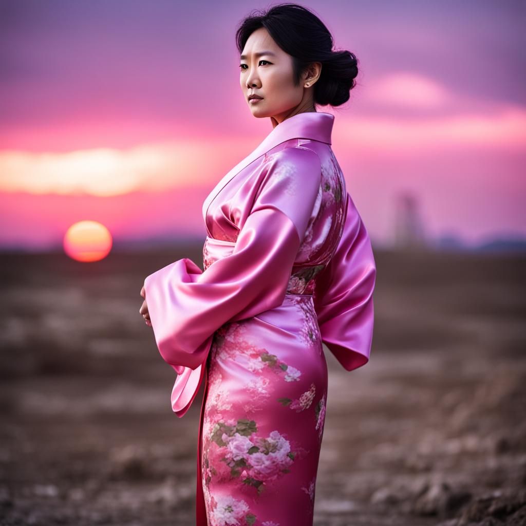 Post-Apocalyptic Beauty in a Wasteland Sunset