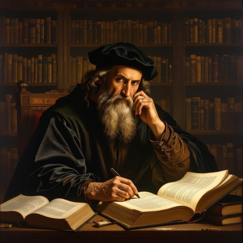 Giovanni Boccaccio as Scholar in Renaissance Library