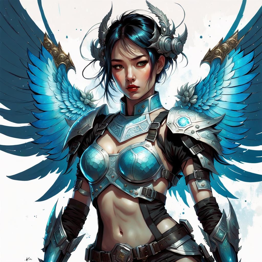 Futuristic Asian Girl in Oxymoron Armor