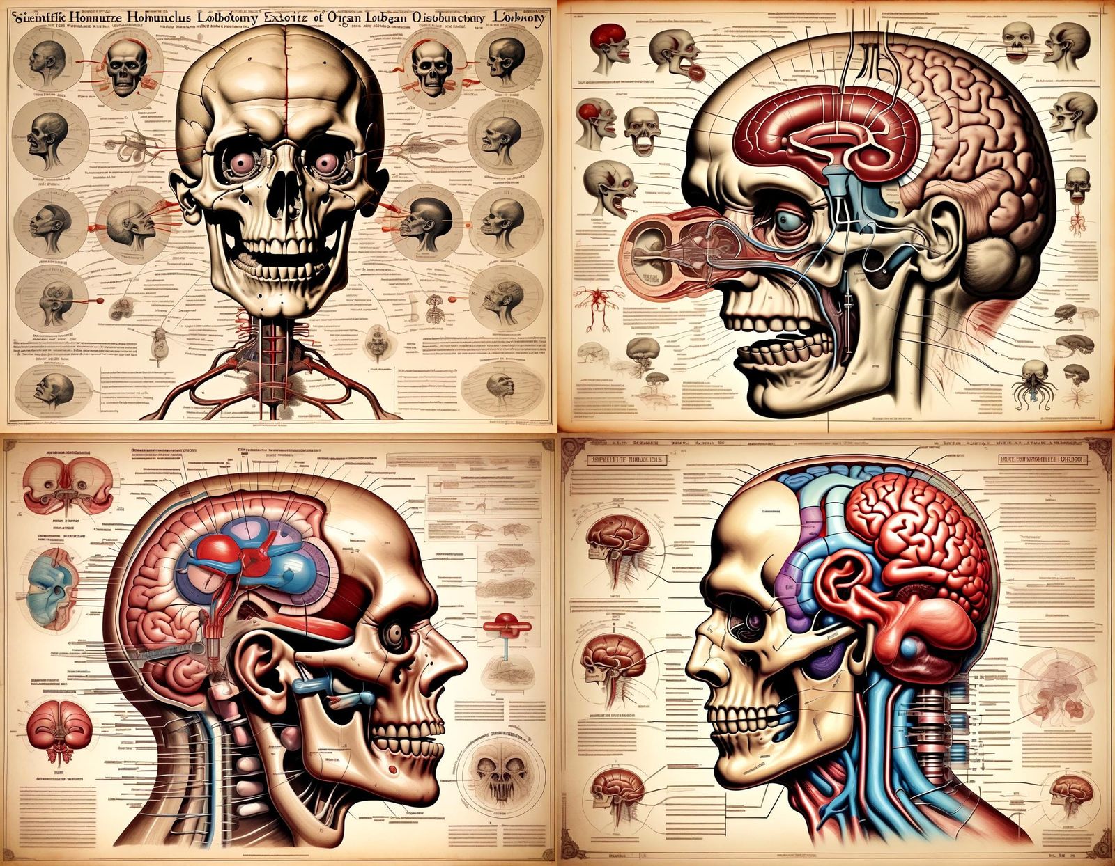 Bizarre Scientific Homunculus Lobotomy Diagram