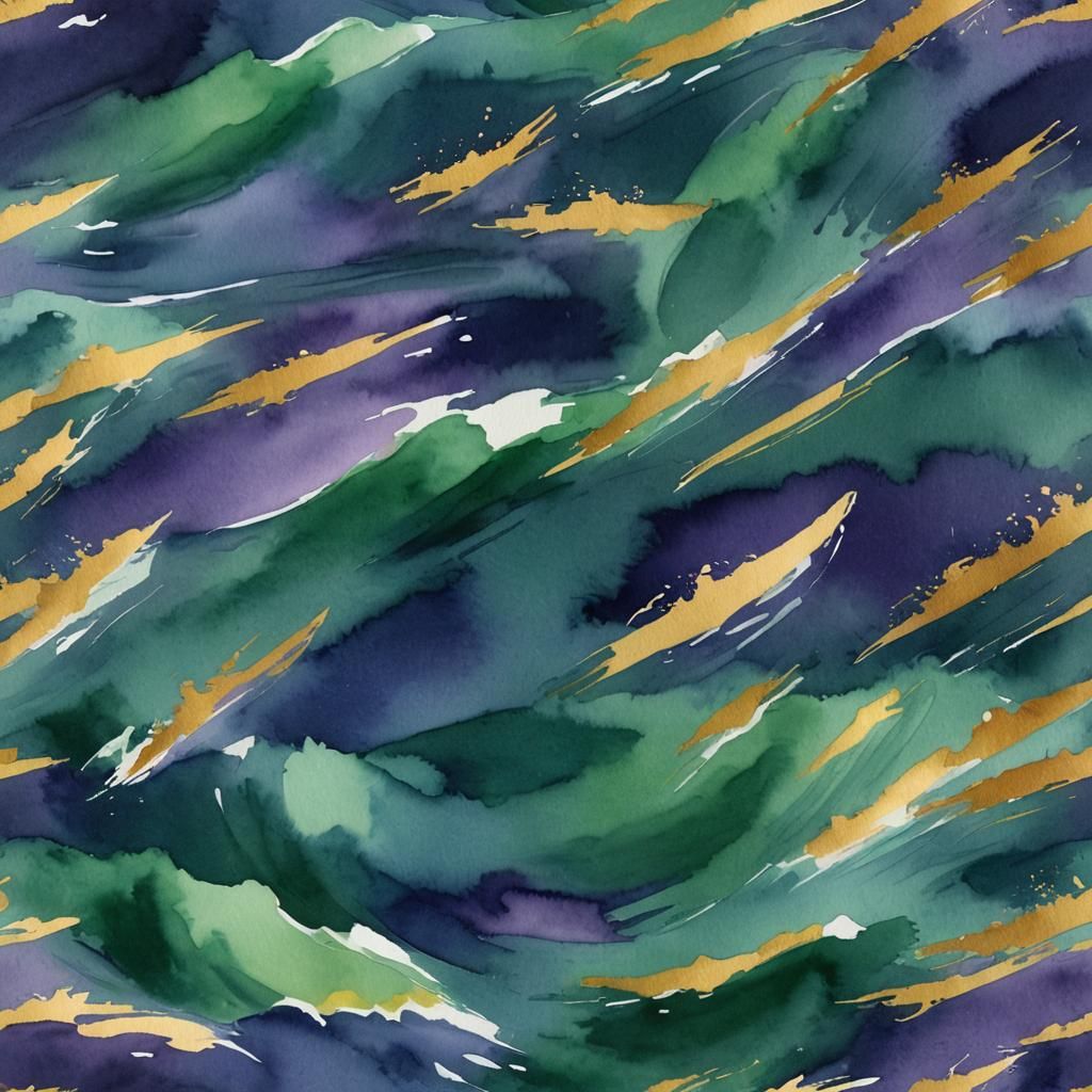 Golden Waves in a Stormy Ocean