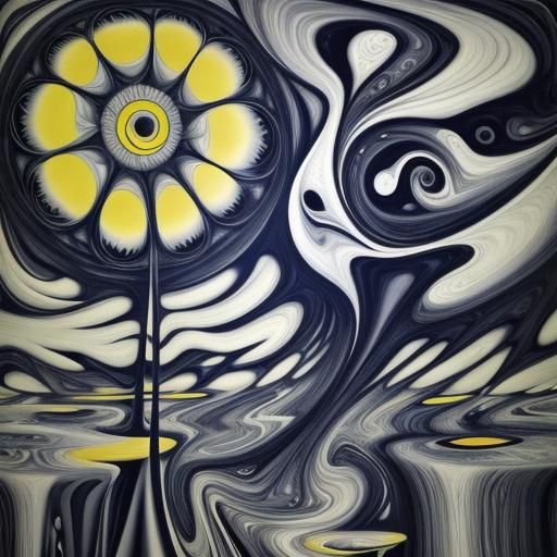 Abstract Surrealism in Black and White