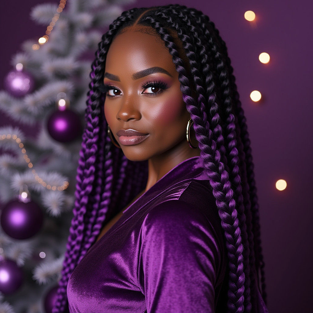 Purple Christmas Portrait