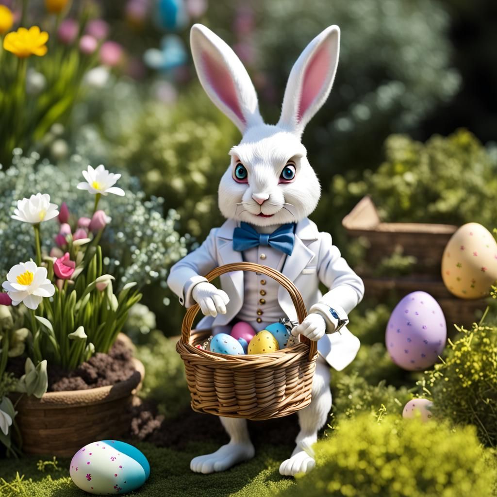 Alice in Wonderland White Rabbit Action Figure