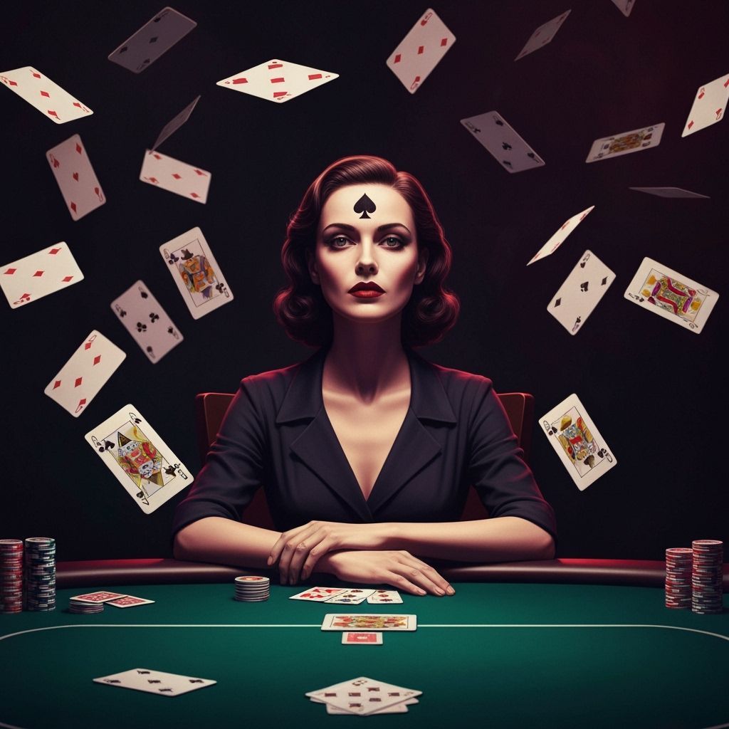 Poker Player's Calm Amidst Chaos in Film Noir Style