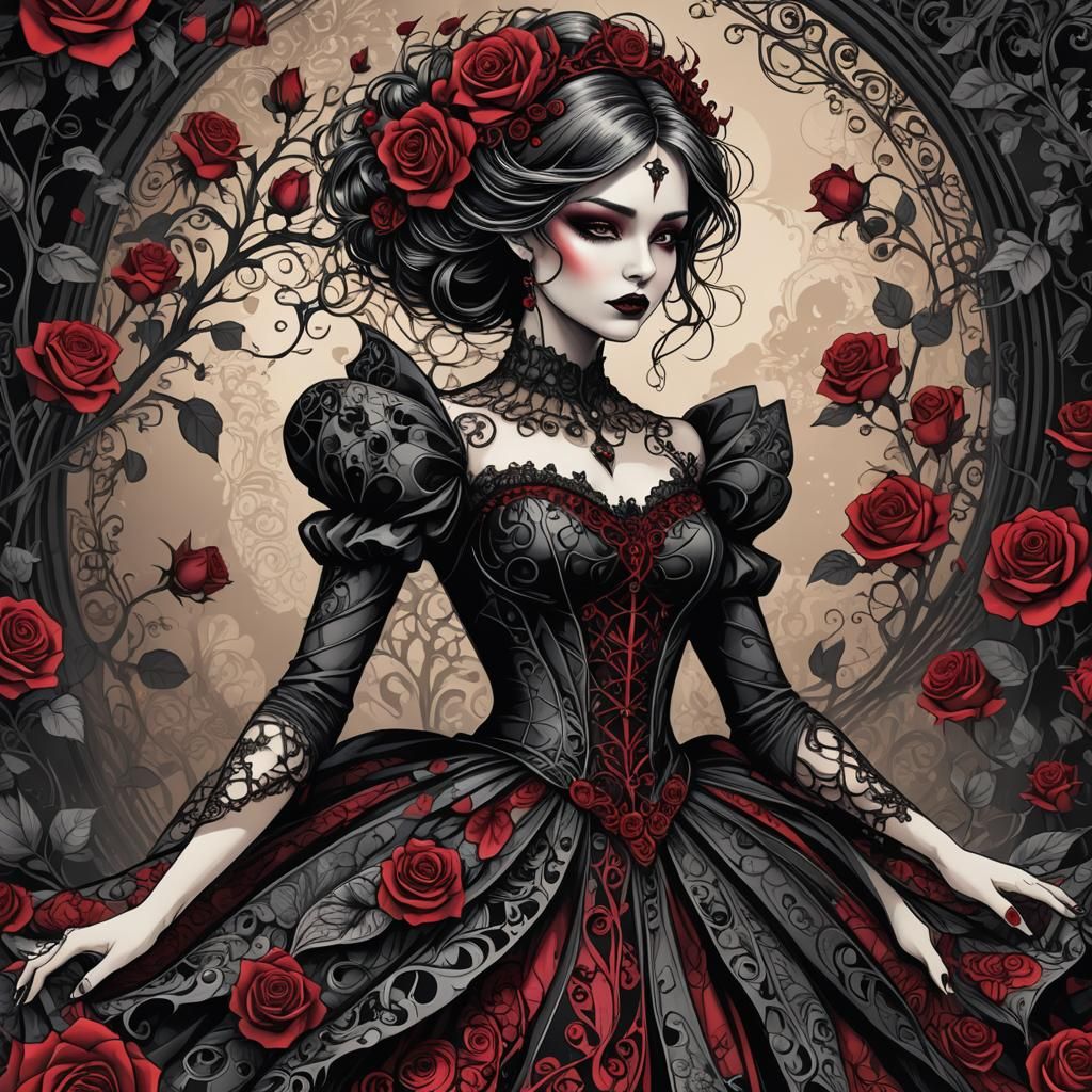 pen and ink gothic fairy 3