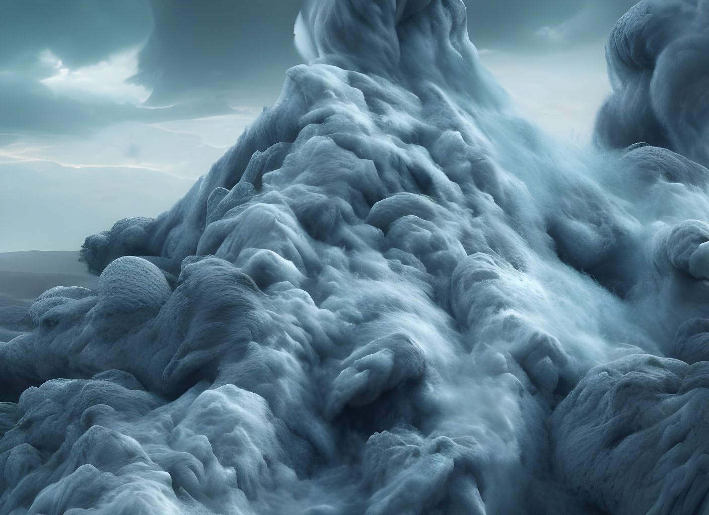 Hyperdetailed Ice Cream Lava Tidal Wave