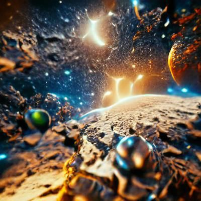 Dramatic Outer Space Scene in 8K 3D